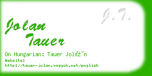 jolan tauer business card